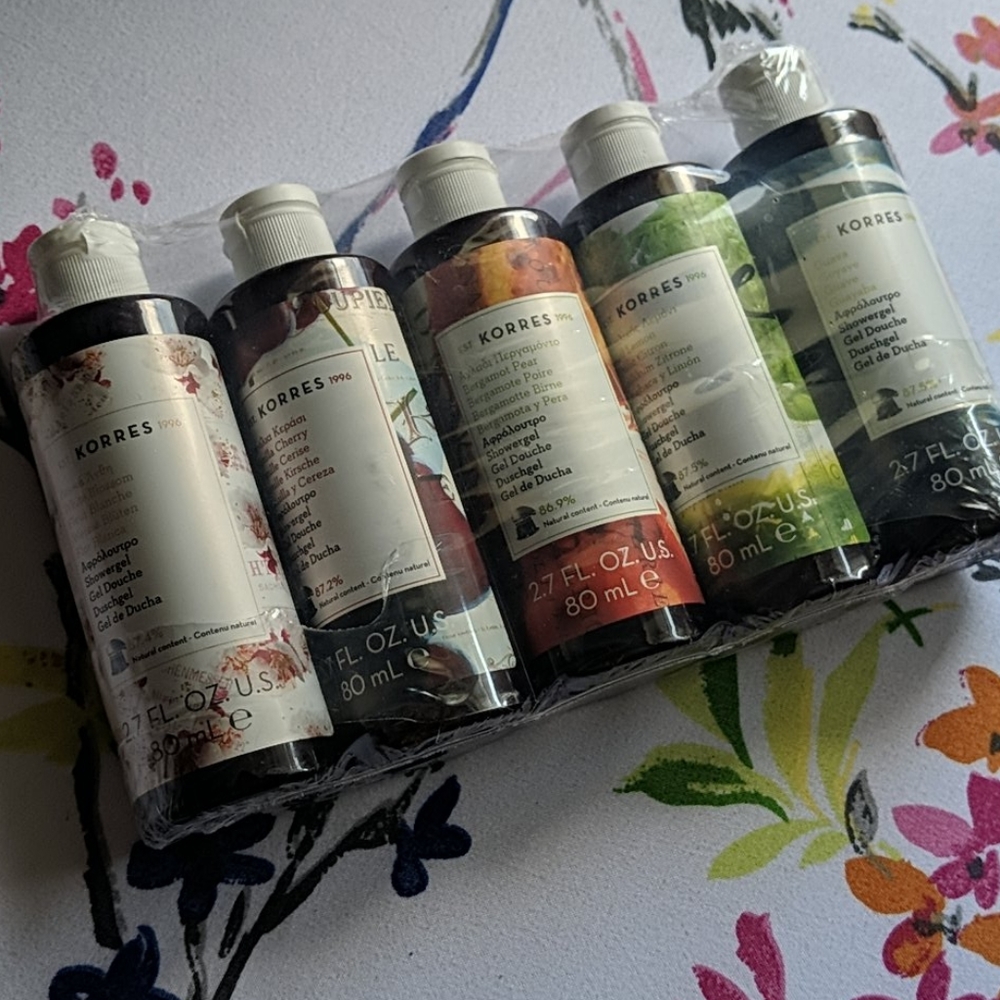 Korres shower gel travel size bundle
